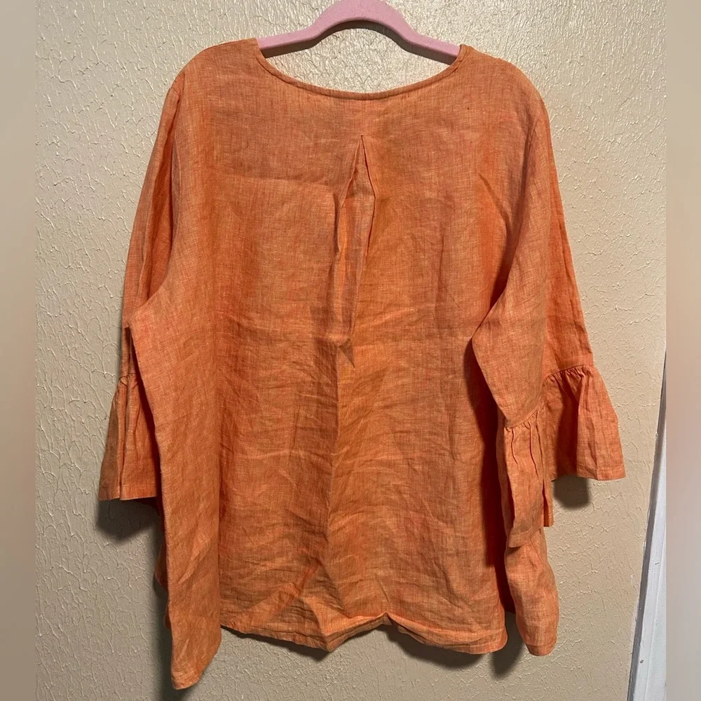 Bryn Walker Linen Top Bell Sleeves Size XXL‎